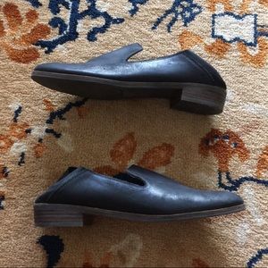 Lucky Brand Cahill Black Leather Loafers Mules